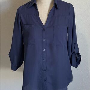 Iz Byer Slate Blouse